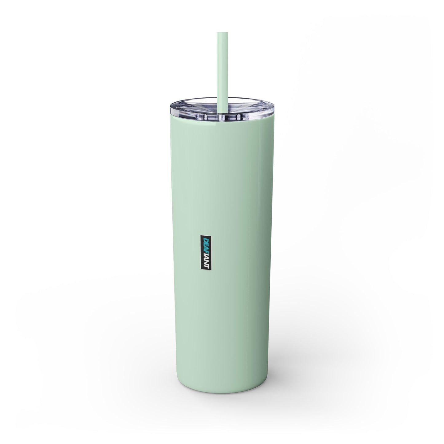Mighty Mute by DEAFIANT | Skinny Tumbler with Straw, 20oz