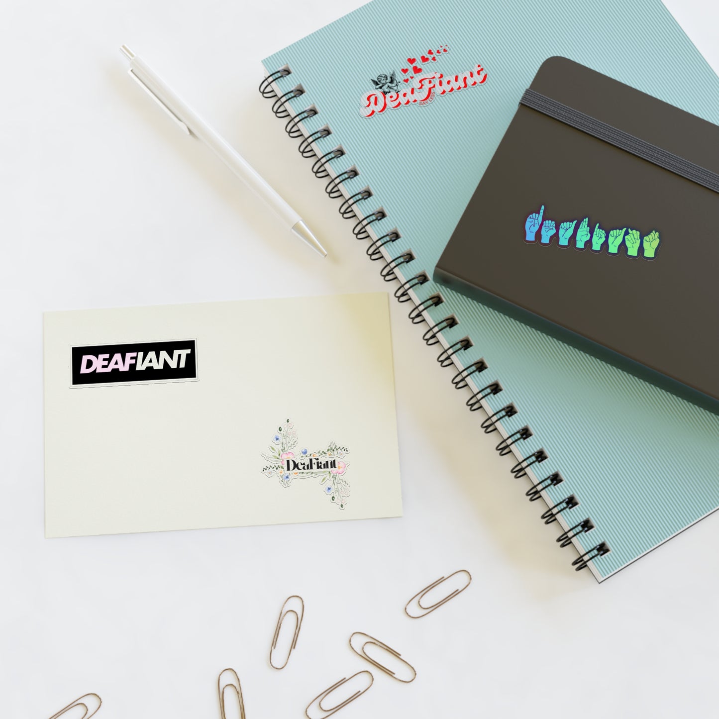 DEAFIANT - Femme Rebel Sticker Sheets - Empowering Decals for Expression, Journaling, Laptop Decor, Gifts, and More