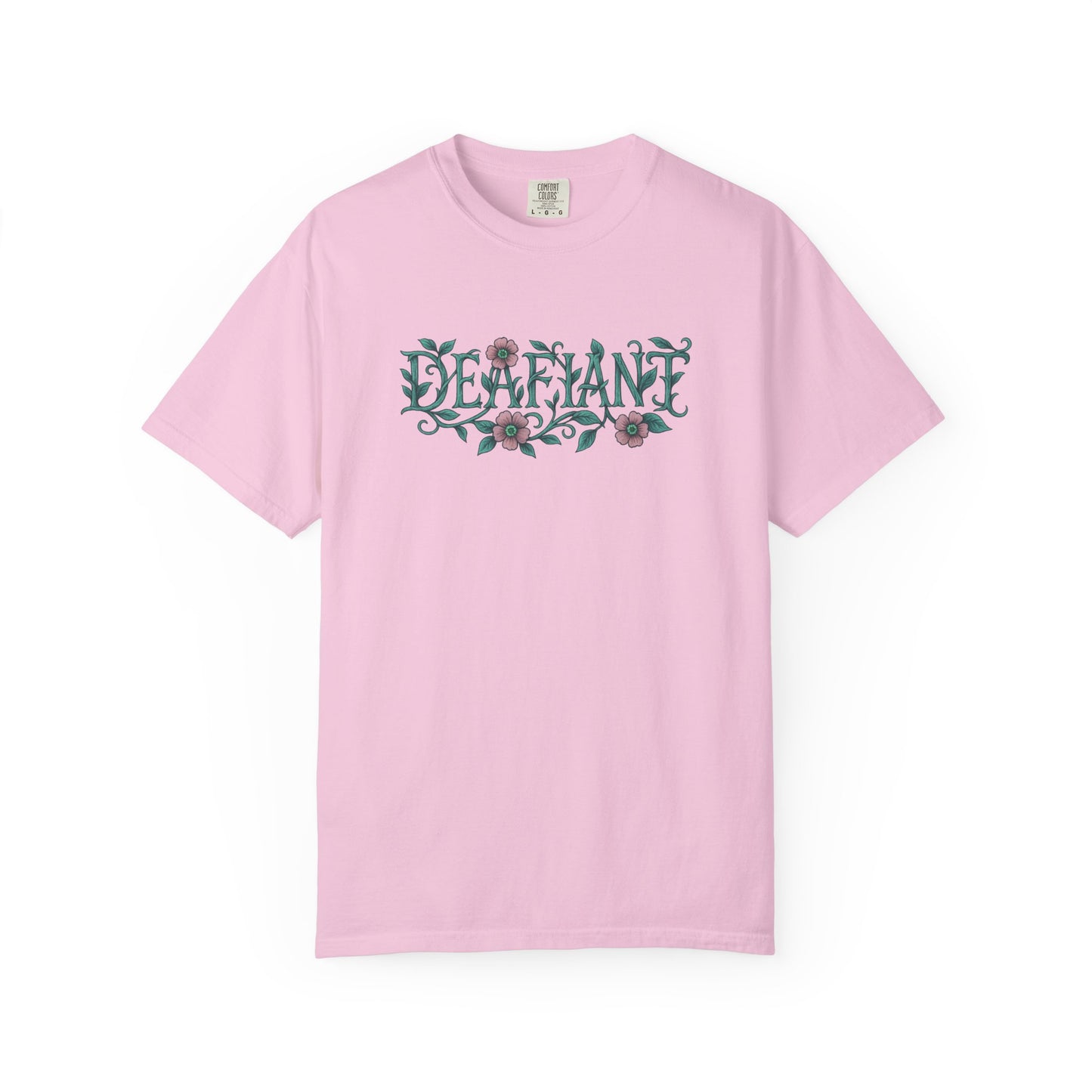 "Rooted Rebels – The Pink Llama x DEAFIANT Floral Collab Tee Unisex T-Shirt