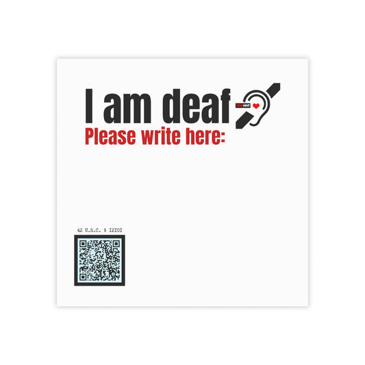 DEAFIANT Post-Me | Deaf Communication Post-It