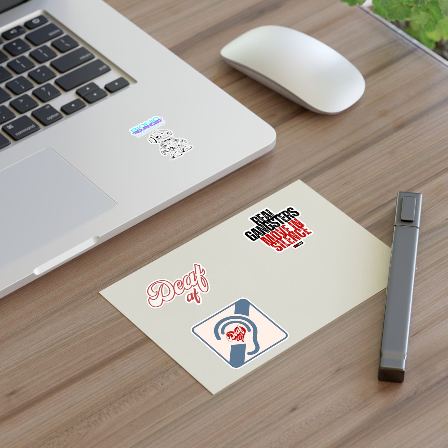 DEAFIANT Identity Sticker Pack – “Deaf AF + Tech & Truth” Series | Unique Designs for Personalizing Laptops, Notebooks, Gifts, and More!