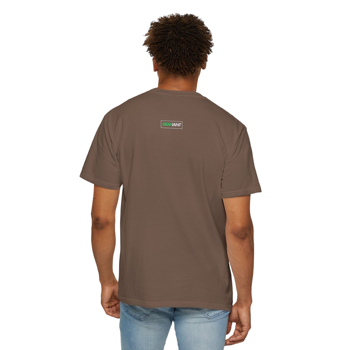 DEAFIANT Mos' Deaf Throwback Tee | Unisex | Garment-dyed