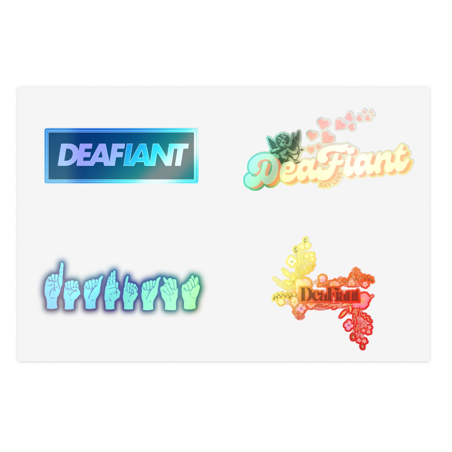 DEAFIANT - Femme Rebel Sticker Sheets - Empowering Decals for Expression, Journaling, Laptop Decor, Gifts, and More