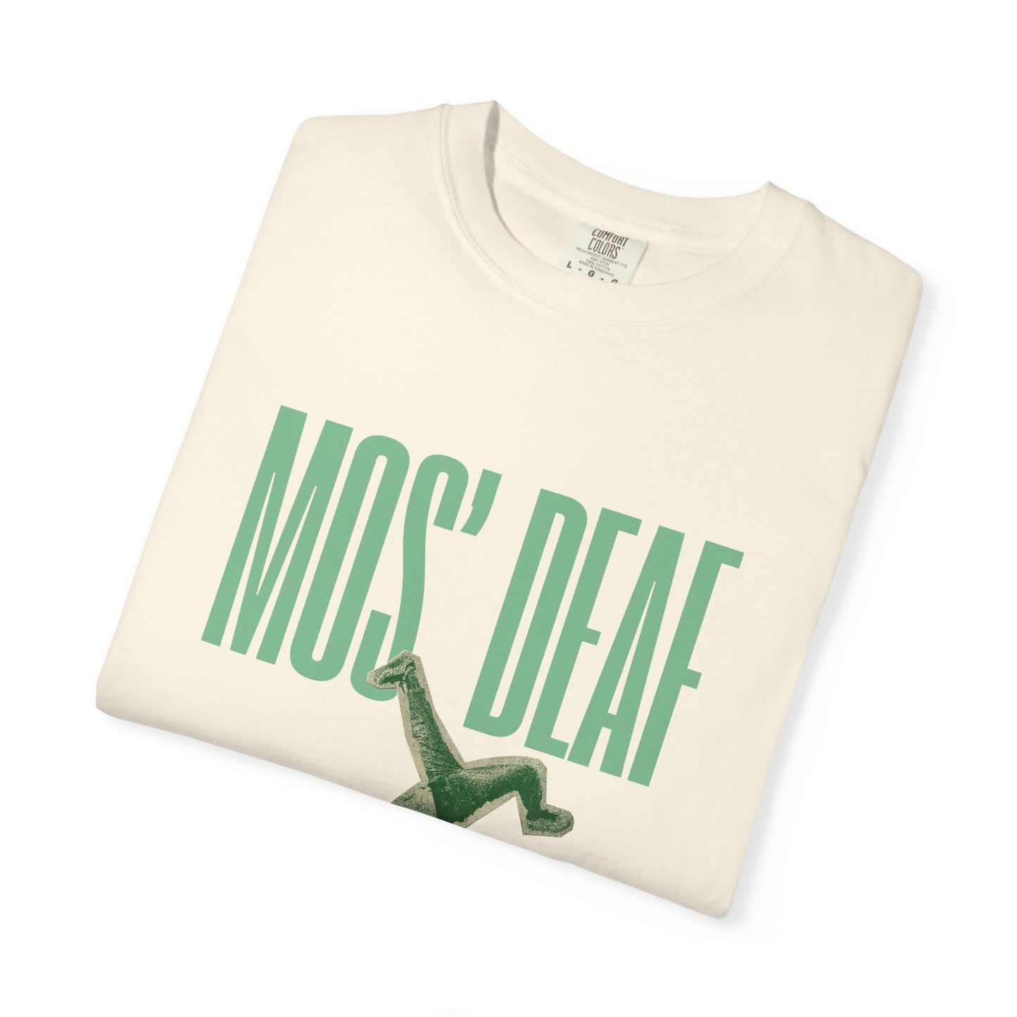 DEAFIANT Mos' Deaf Throwback Tee | Unisex | Garment-dyed