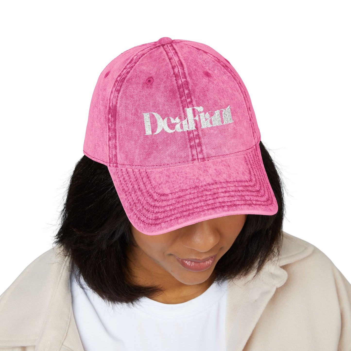 DEAFIANT Silent Threads Vintage Cap (Embroidered)
