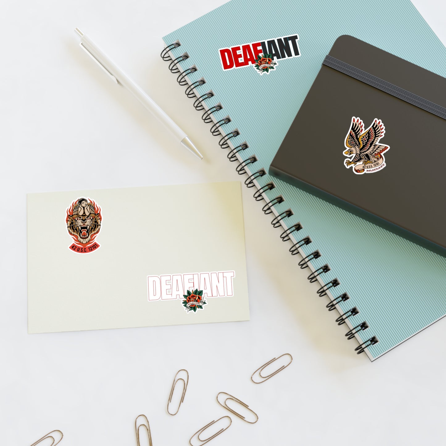 DEAFIANT - Title 42 Rights Sticker Sheets | Perfect for Decor, Scrapbooking, Gifts, Collectibles, or Personalizing Items
