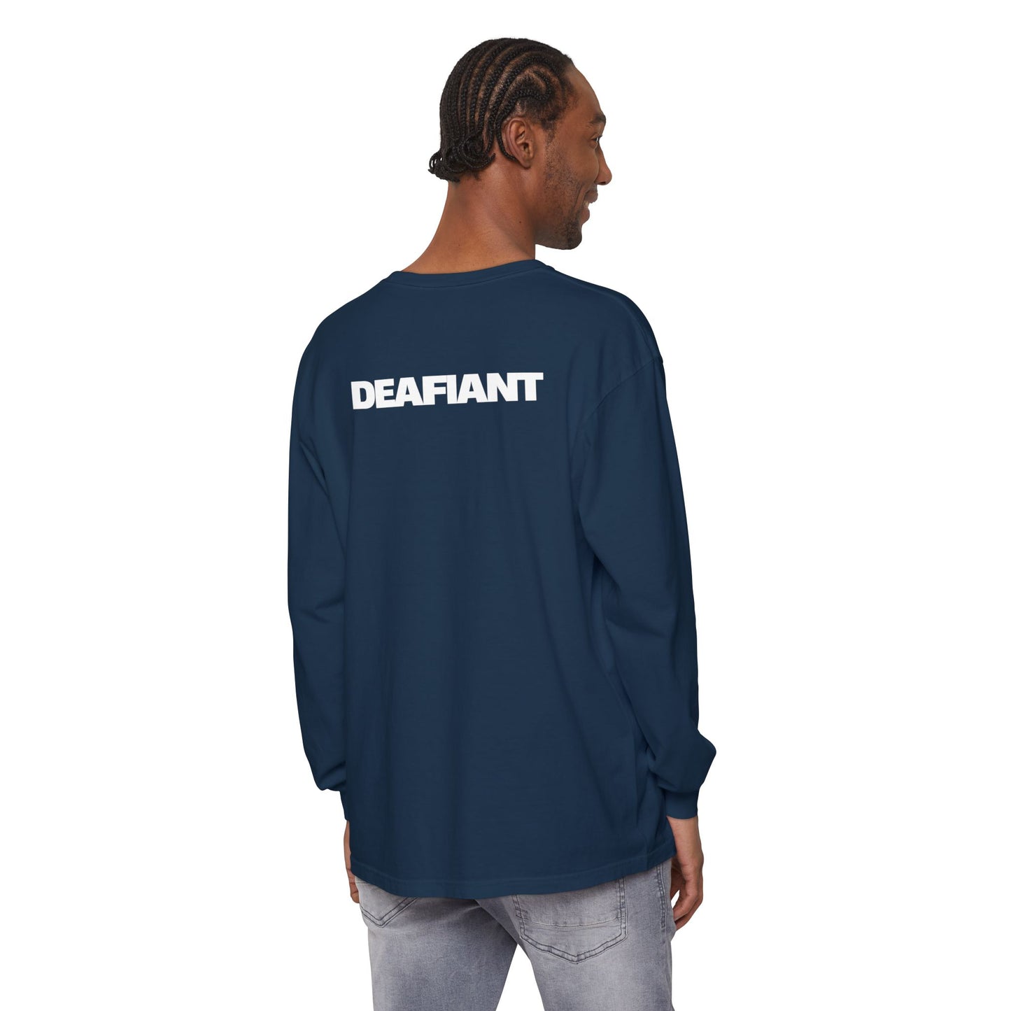DEAFIANT Stones Cry Out | Garment-Dyed Long Sleeve T-Shirt