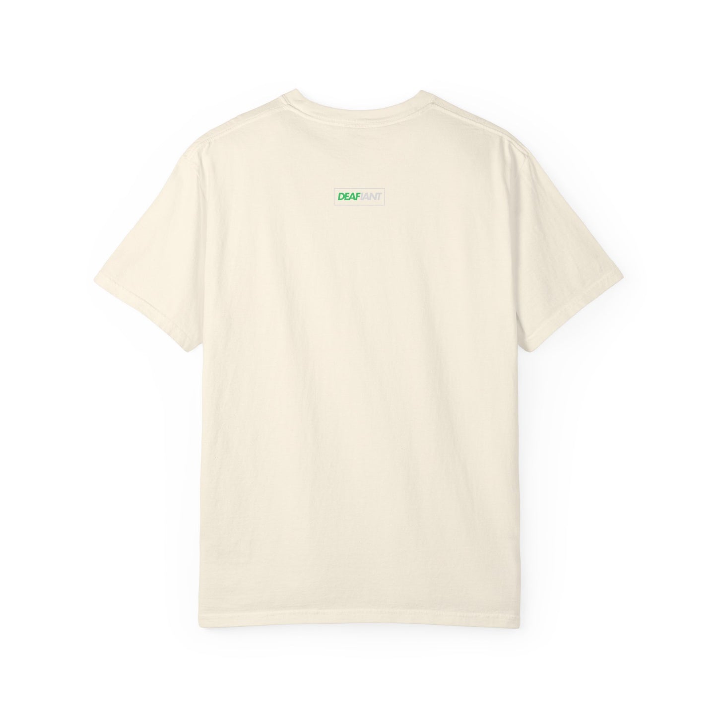 DEAFIANT Mos' Deaf Throwback Tee | Unisex | Garment-dyed
