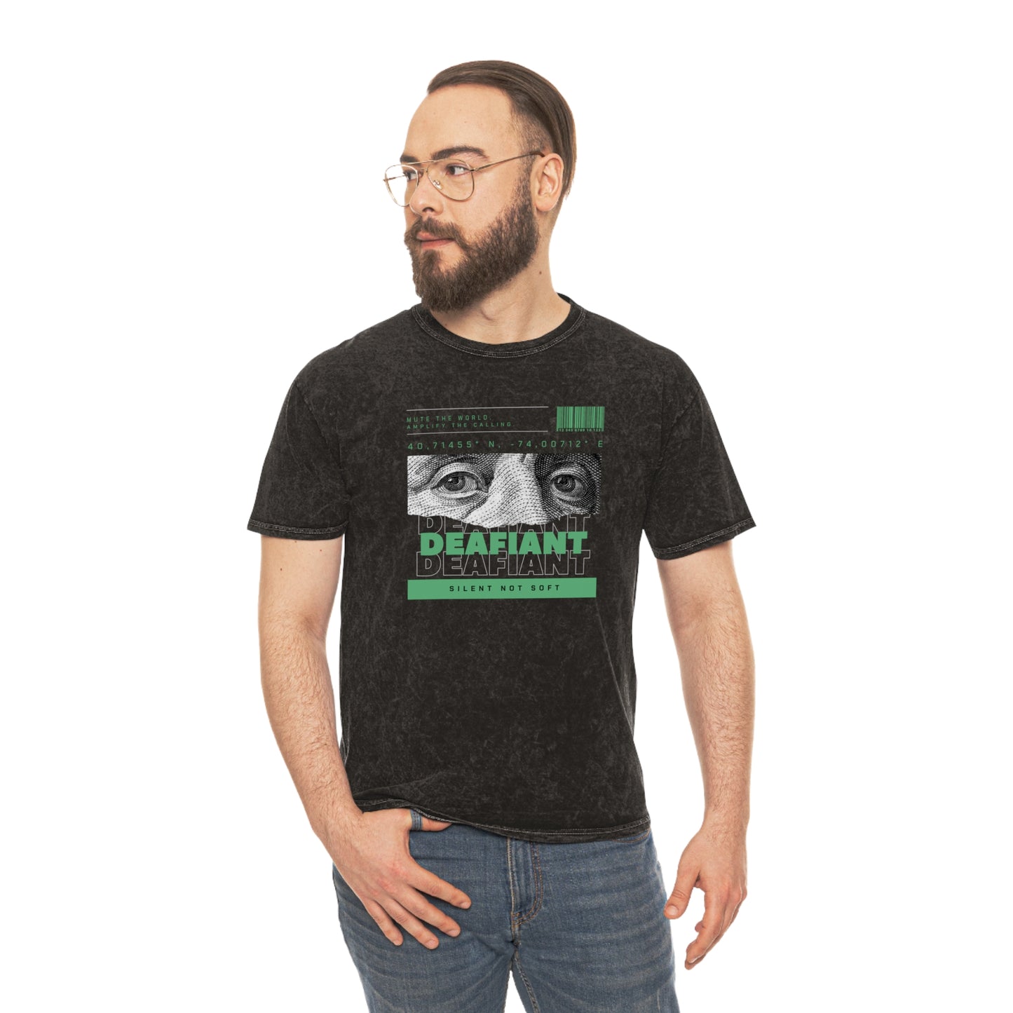 DEAFIANT Money Maker | Unisex Mineral Wash T-Shirt