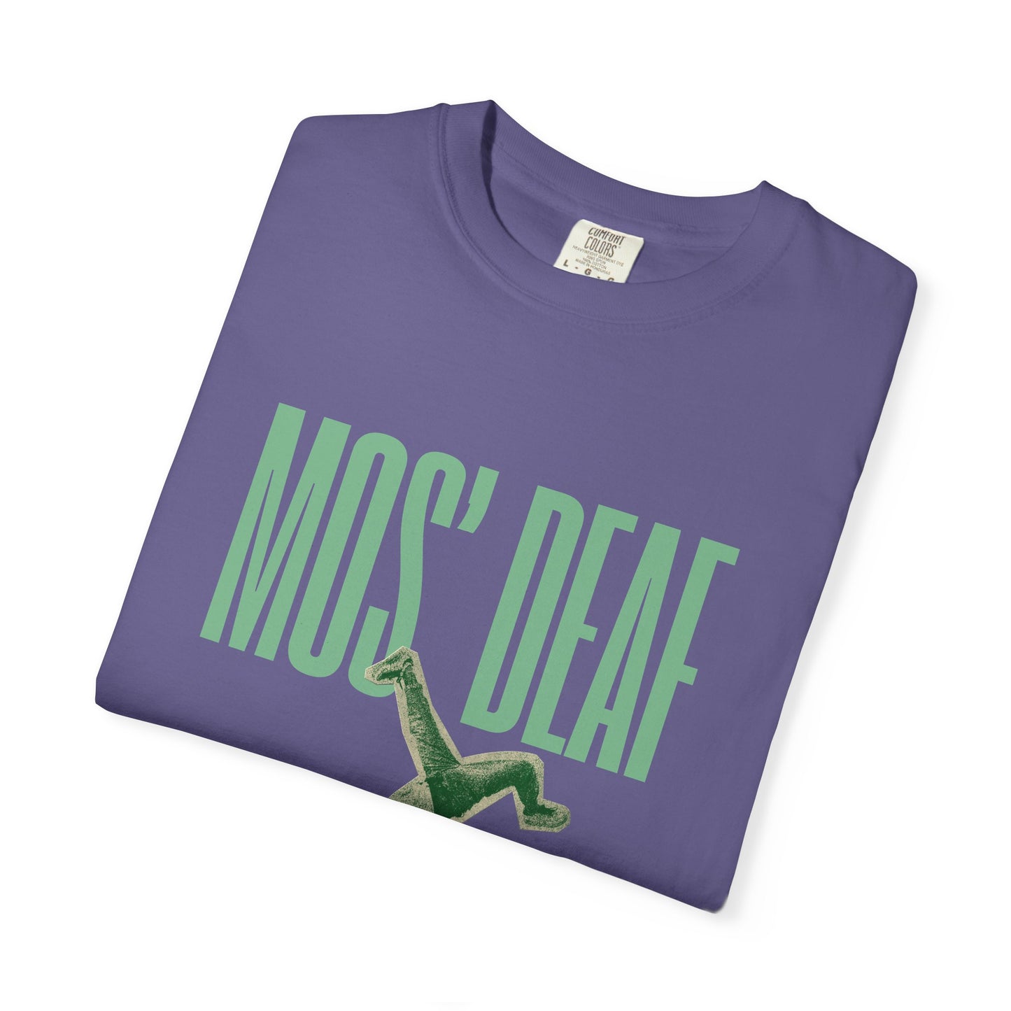 DEAFIANT Mos' Deaf Throwback Tee | Unisex | Garment-dyed
