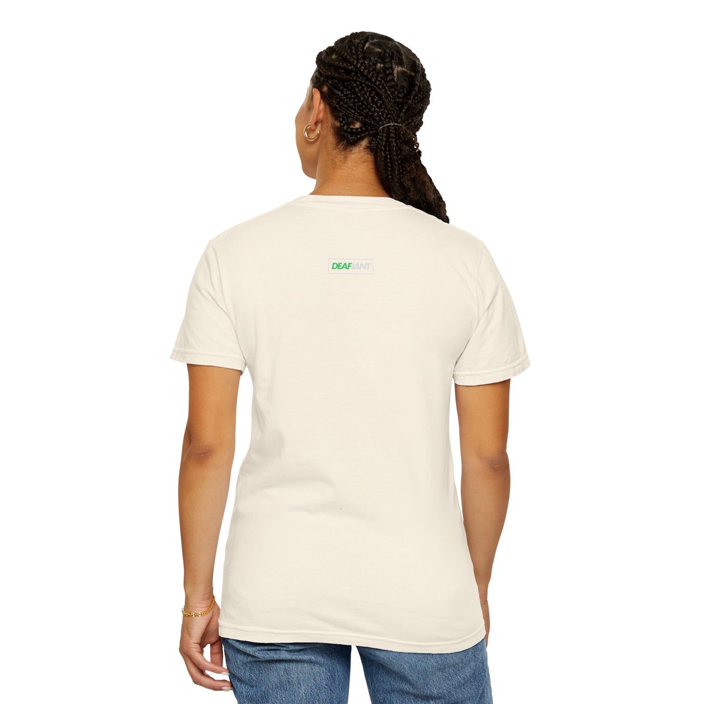 DEAFIANT Mos' Deaf Throwback Tee | Unisex | Garment-dyed