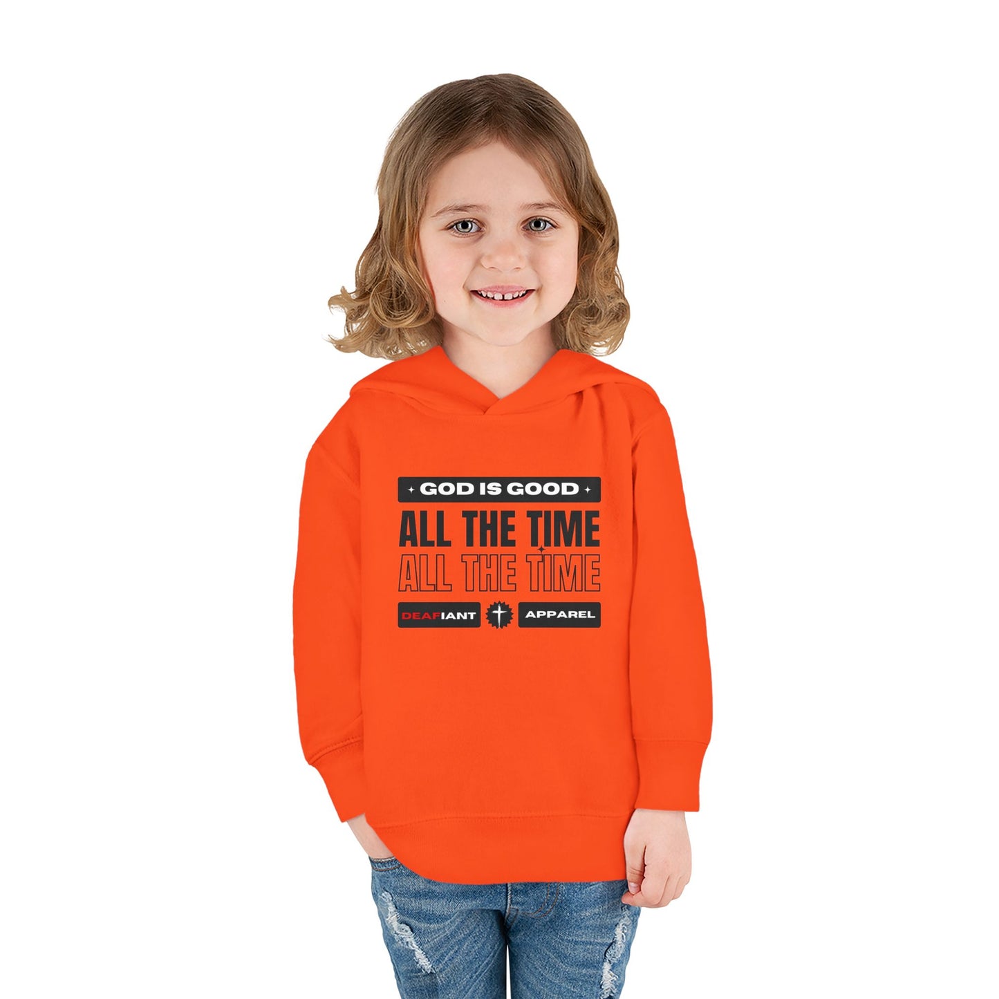 DEAFIANT KIDS | God Is Good – All the Time! Kids Praise Hoodie | Unisex