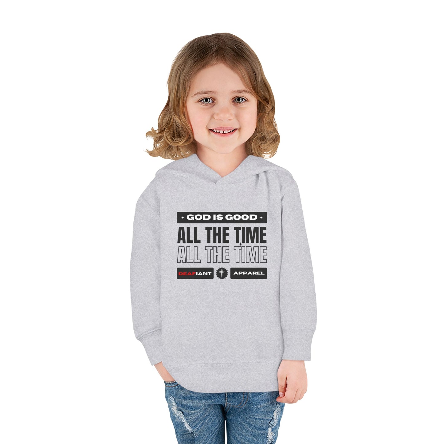 DEAFIANT KIDS | God Is Good – All the Time! Kids Praise Hoodie | Unisex