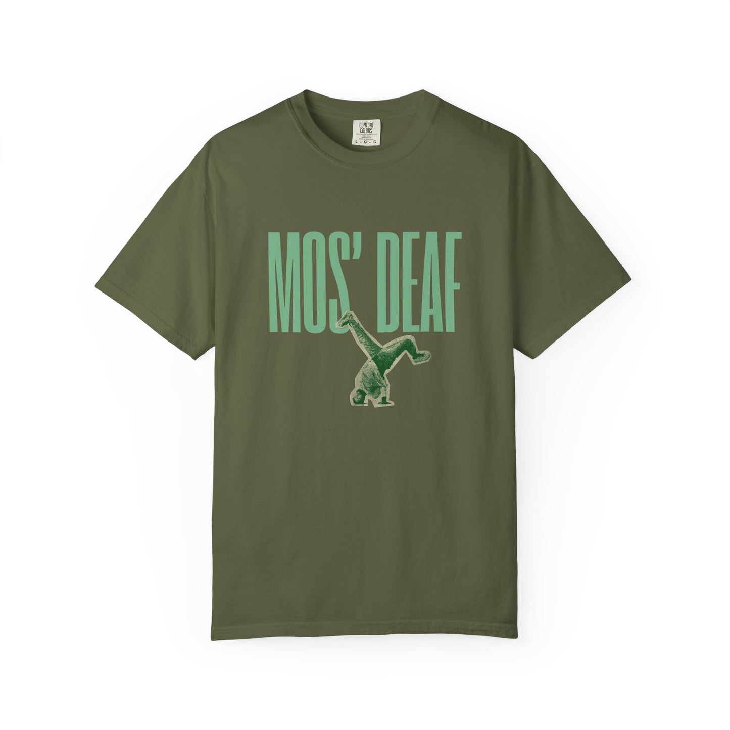 DEAFIANT Mos' Deaf Throwback Tee | Unisex | Garment-dyed