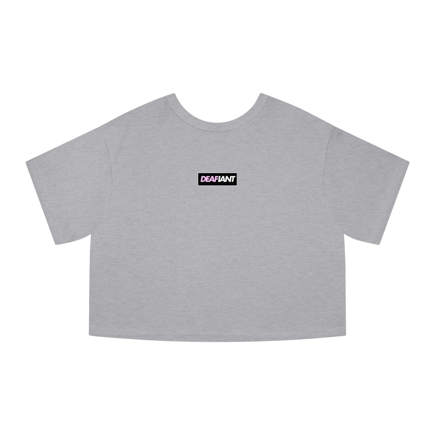 DEAFIANT Champion of Silence | Women's Heritage Cropped T-Shirt