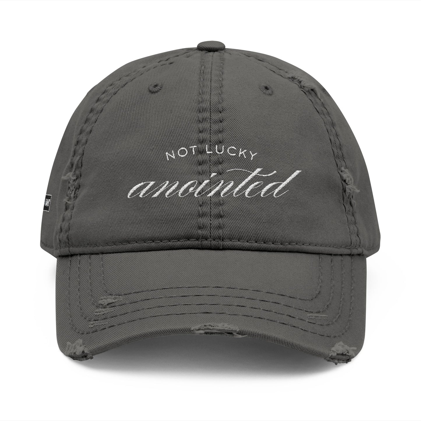 DEAFIANT The Anointed Cap | Distressed Dad Hat with Embroidery