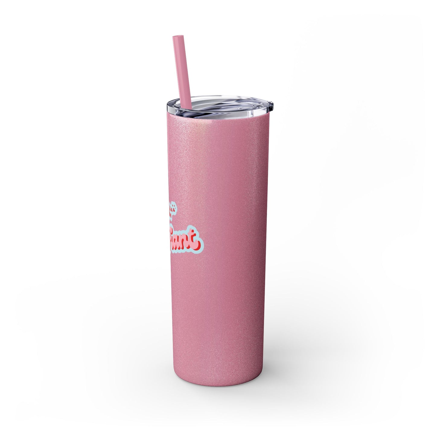 DEAFIANT The Deaf Lover Girl Skinny Tumbler with Straw, 20oz