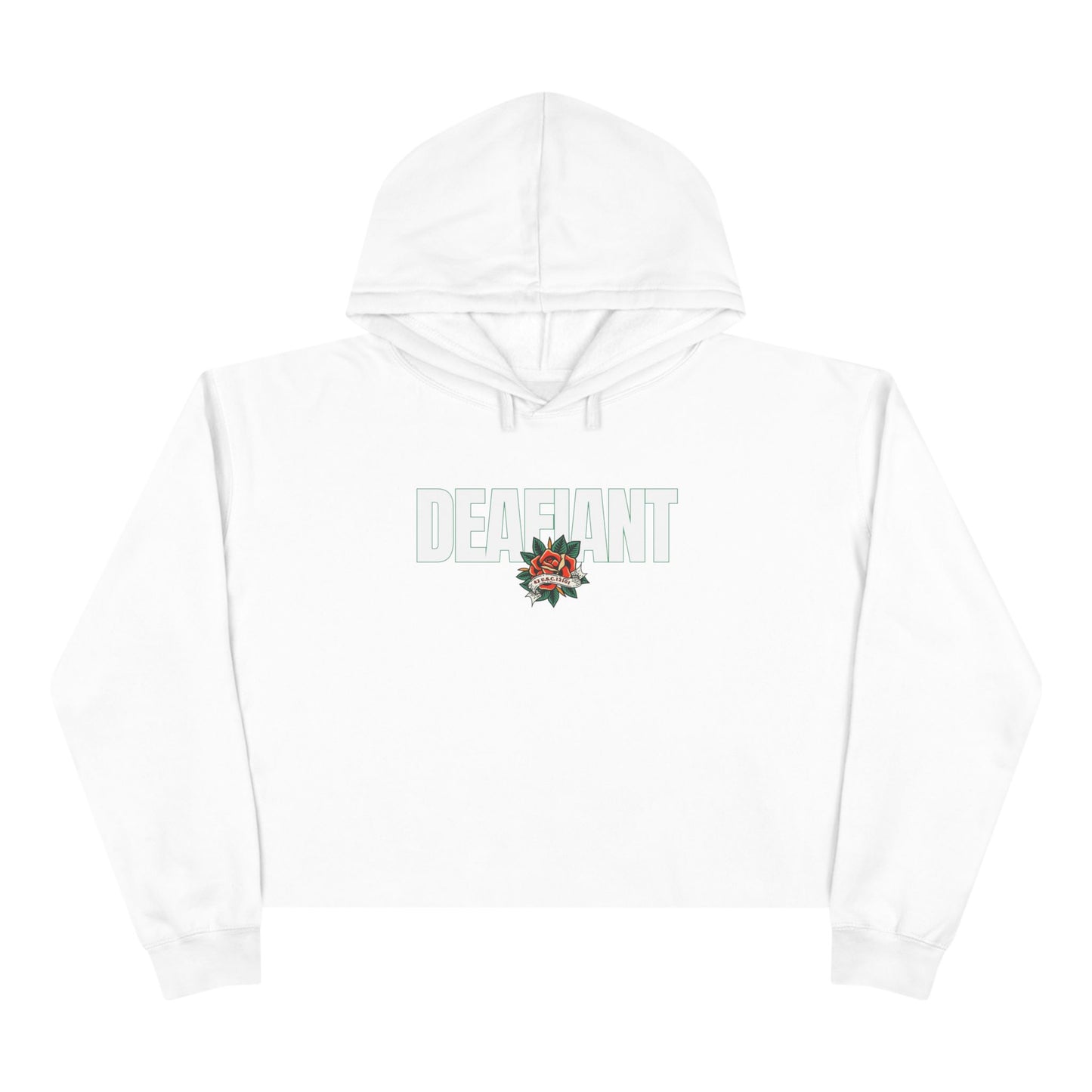 DEAFIANT Title 42 DEAFiant Rights | Women's Crop Hoodie