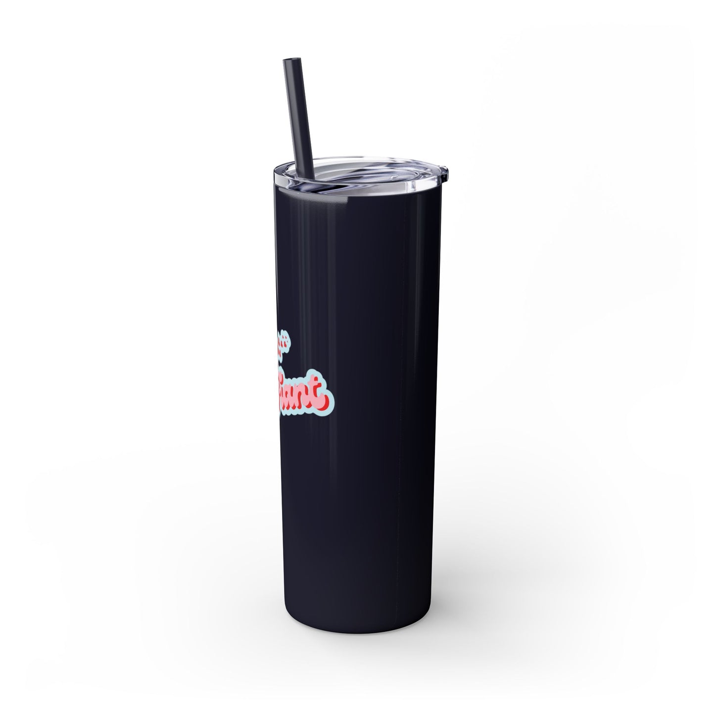 DEAFIANT The Deaf Lover Girl Skinny Tumbler with Straw, 20oz