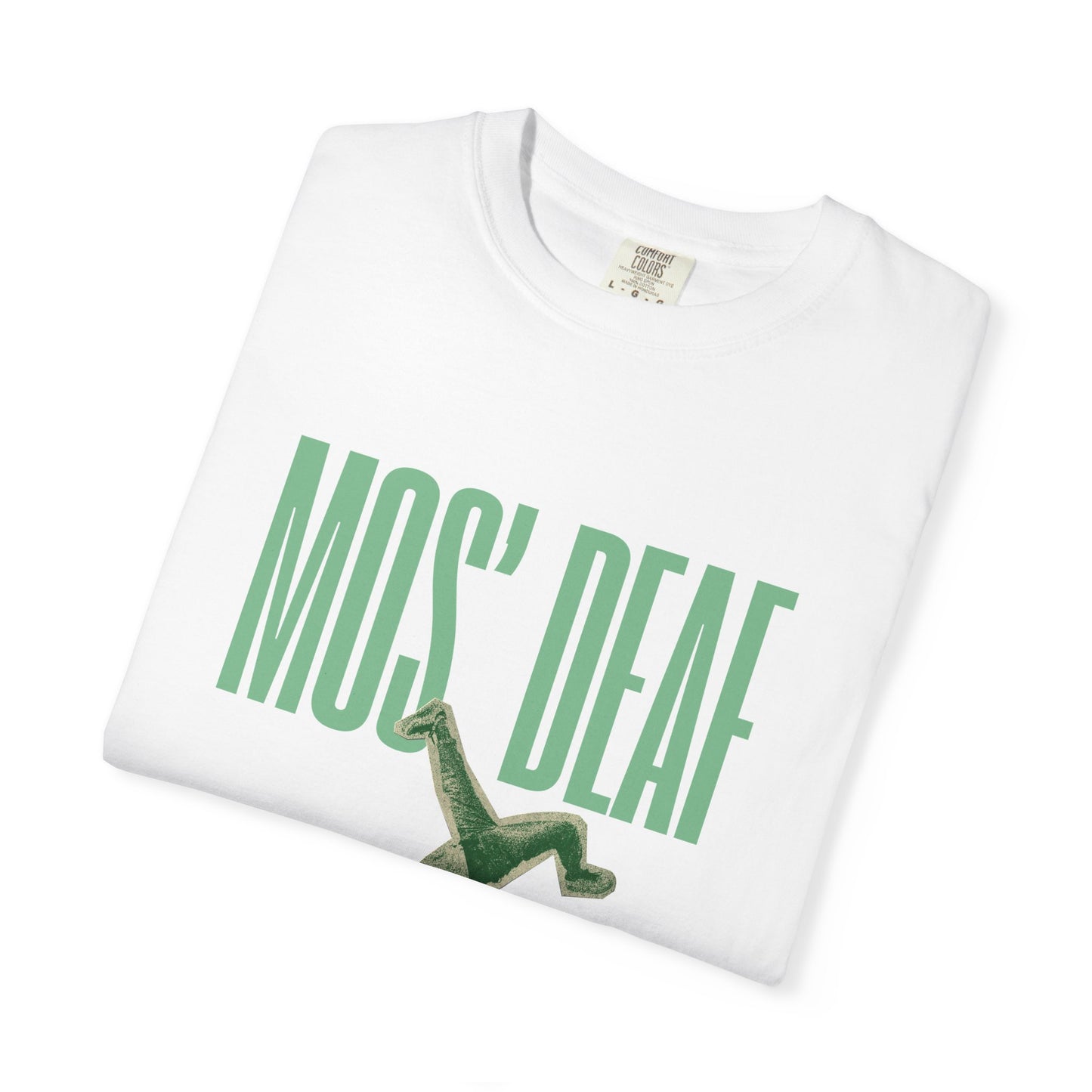 DEAFIANT Mos' Deaf Throwback Tee | Unisex | Garment-dyed