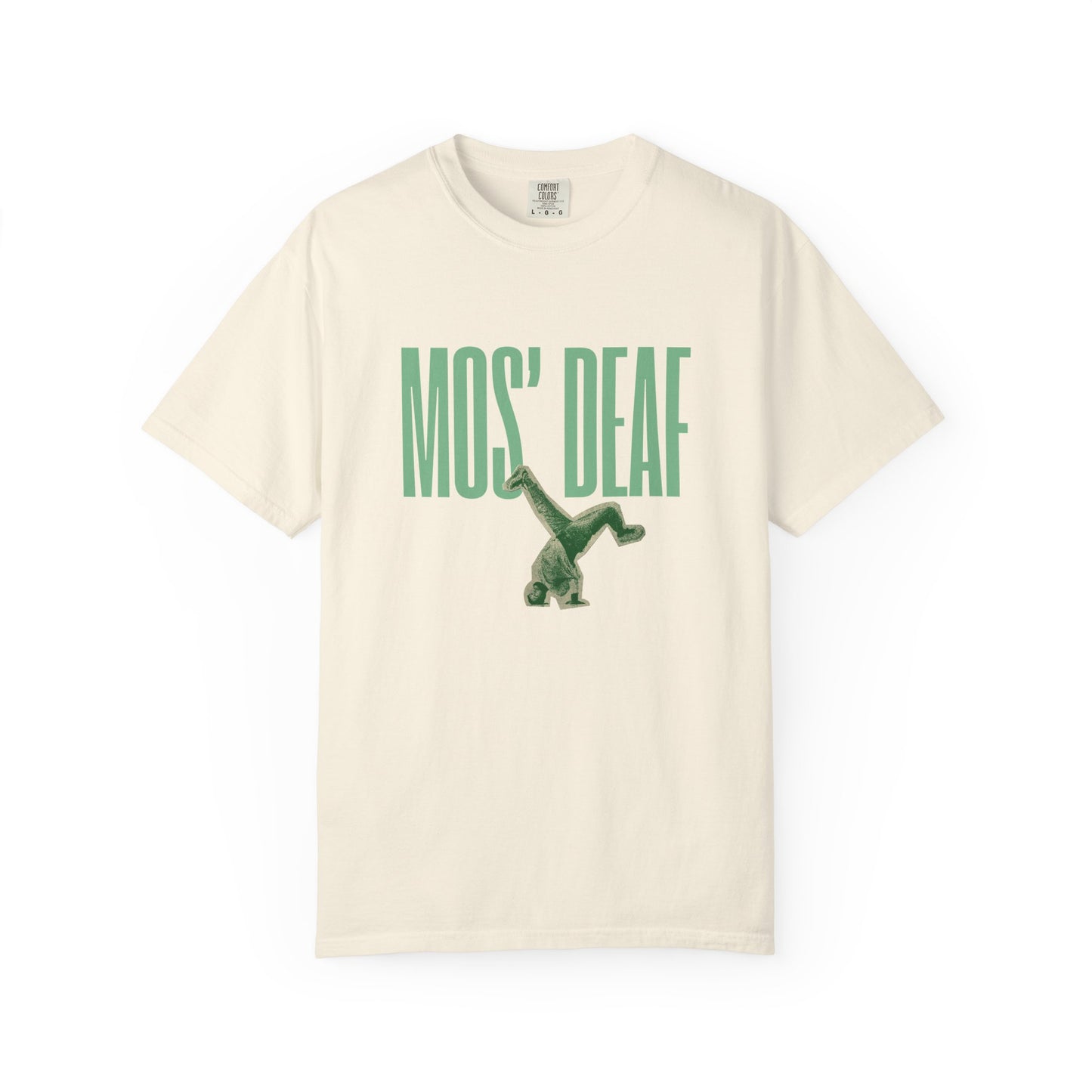 DEAFIANT Mos' Deaf Throwback Tee | Unisex | Garment-dyed