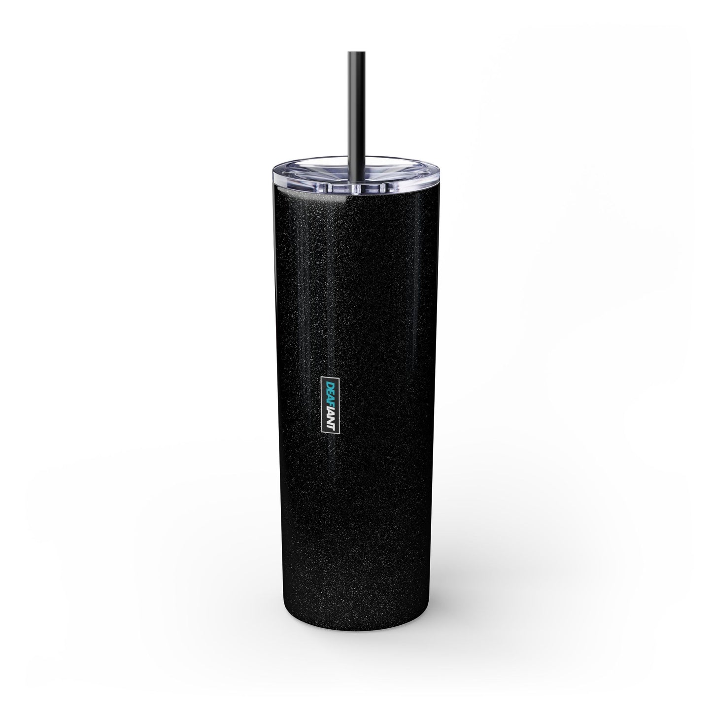 Mighty Mute by DEAFIANT | Skinny Tumbler with Straw, 20oz