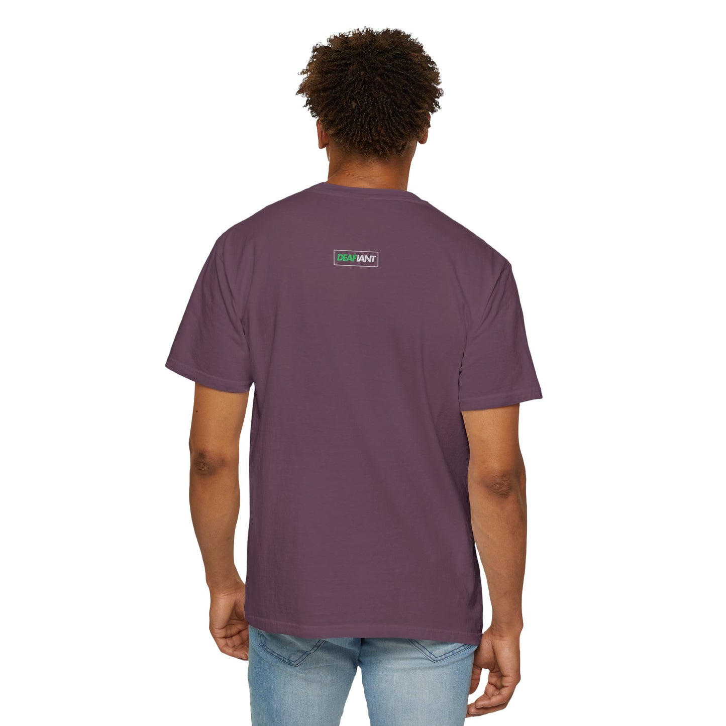 DEAFIANT Mos' Deaf Throwback Tee | Unisex | Garment-dyed