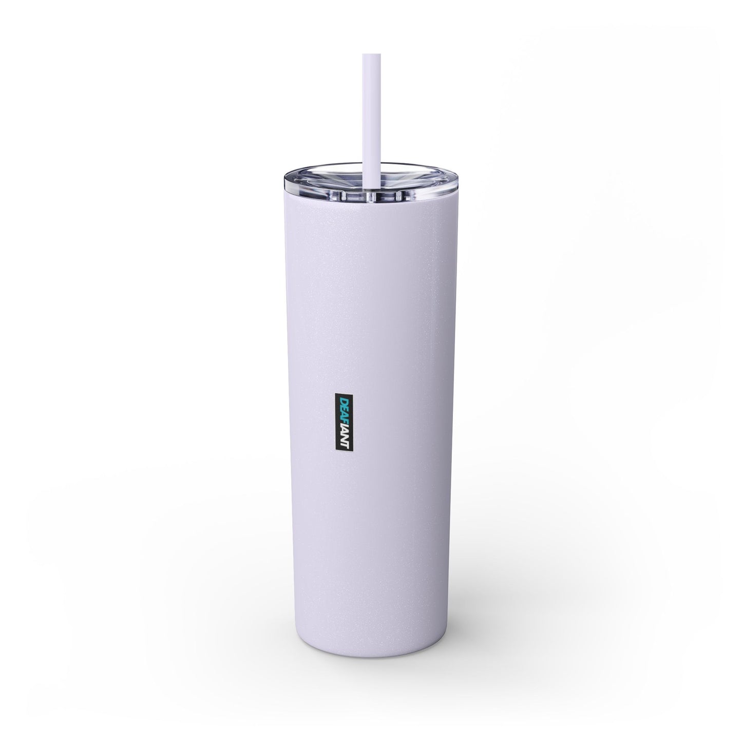 Mighty Mute by DEAFIANT | Skinny Tumbler with Straw, 20oz