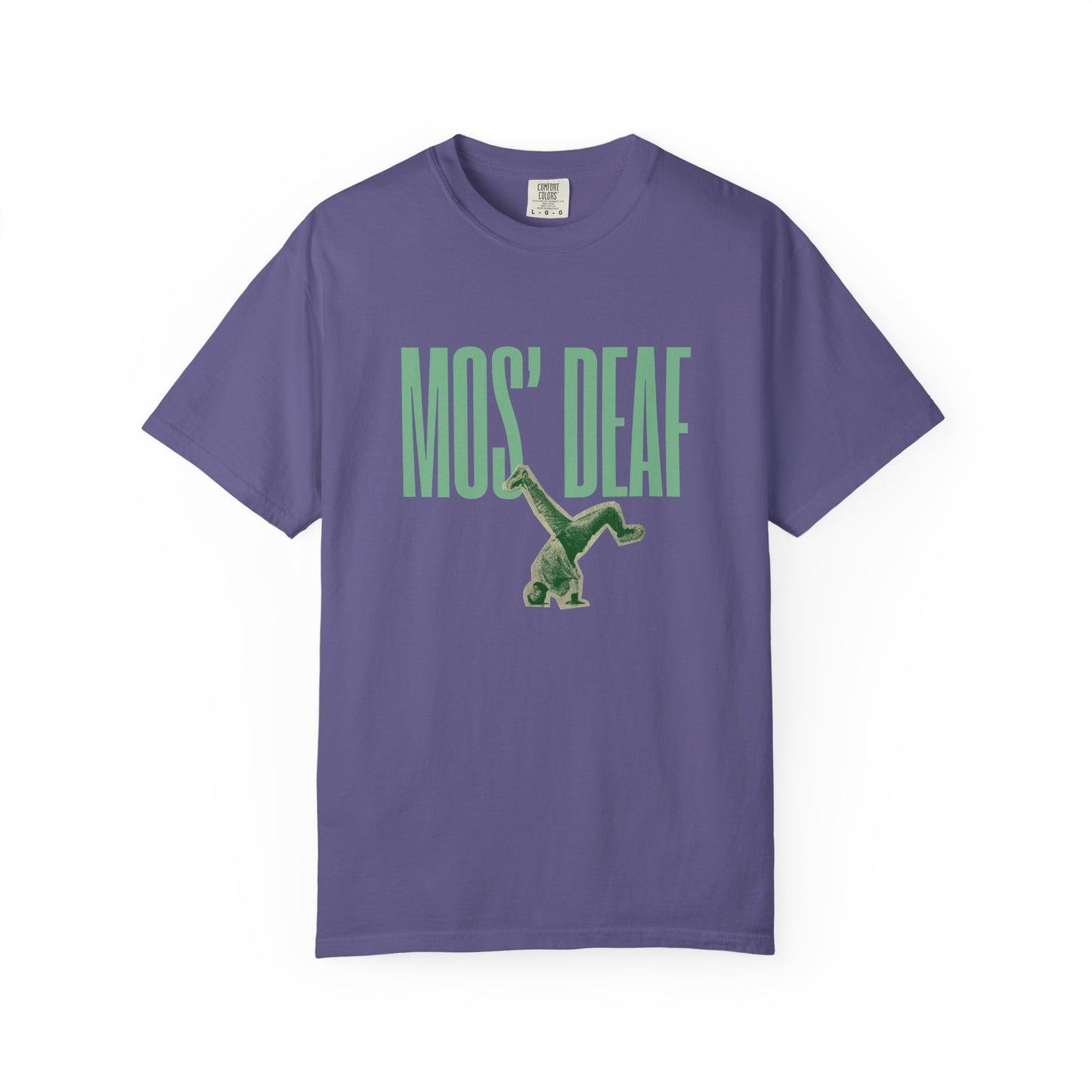 DEAFIANT Mos' Deaf Throwback Tee | Unisex | Garment-dyed
