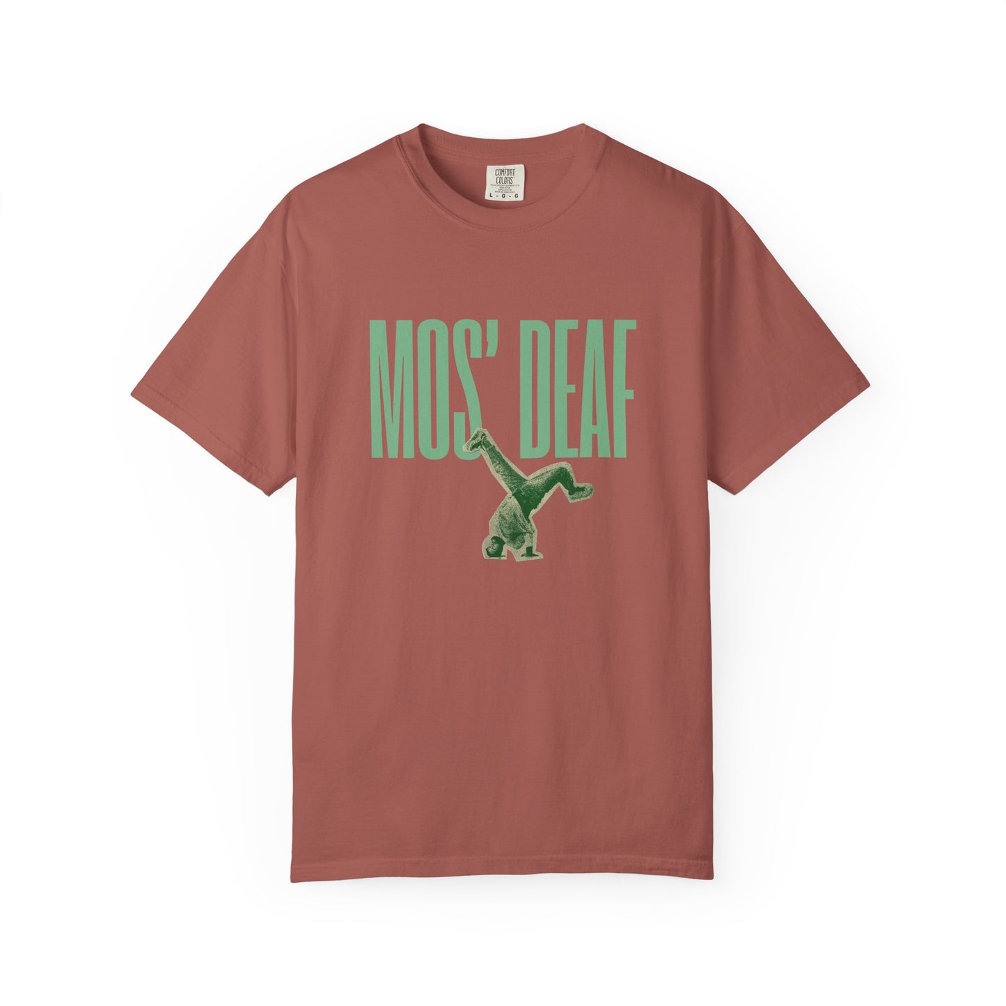 DEAFIANT Mos' Deaf Throwback Tee | Unisex | Garment-dyed