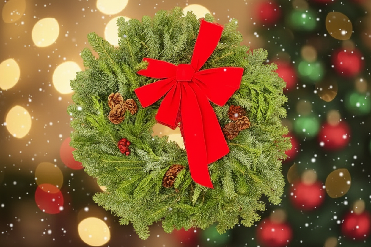 East meets West Decorated Wreath